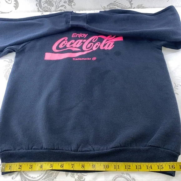 Vintage 90s Sweat Shirt Enjoy Coca-Cola Neon Logo Crewneck Pullover‎ - Picture 6 of 9